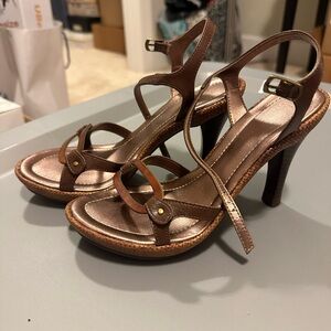 Elegant Brown Strappy Heels